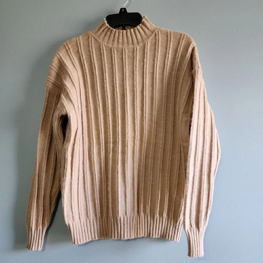 Mock Neck Drop Shoulder Sweater - Picture 9 of 9
